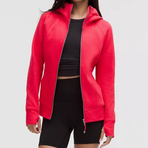 Lululemon Full-Zip Scuba Hoodie Red 20 - Picture 2 of 8